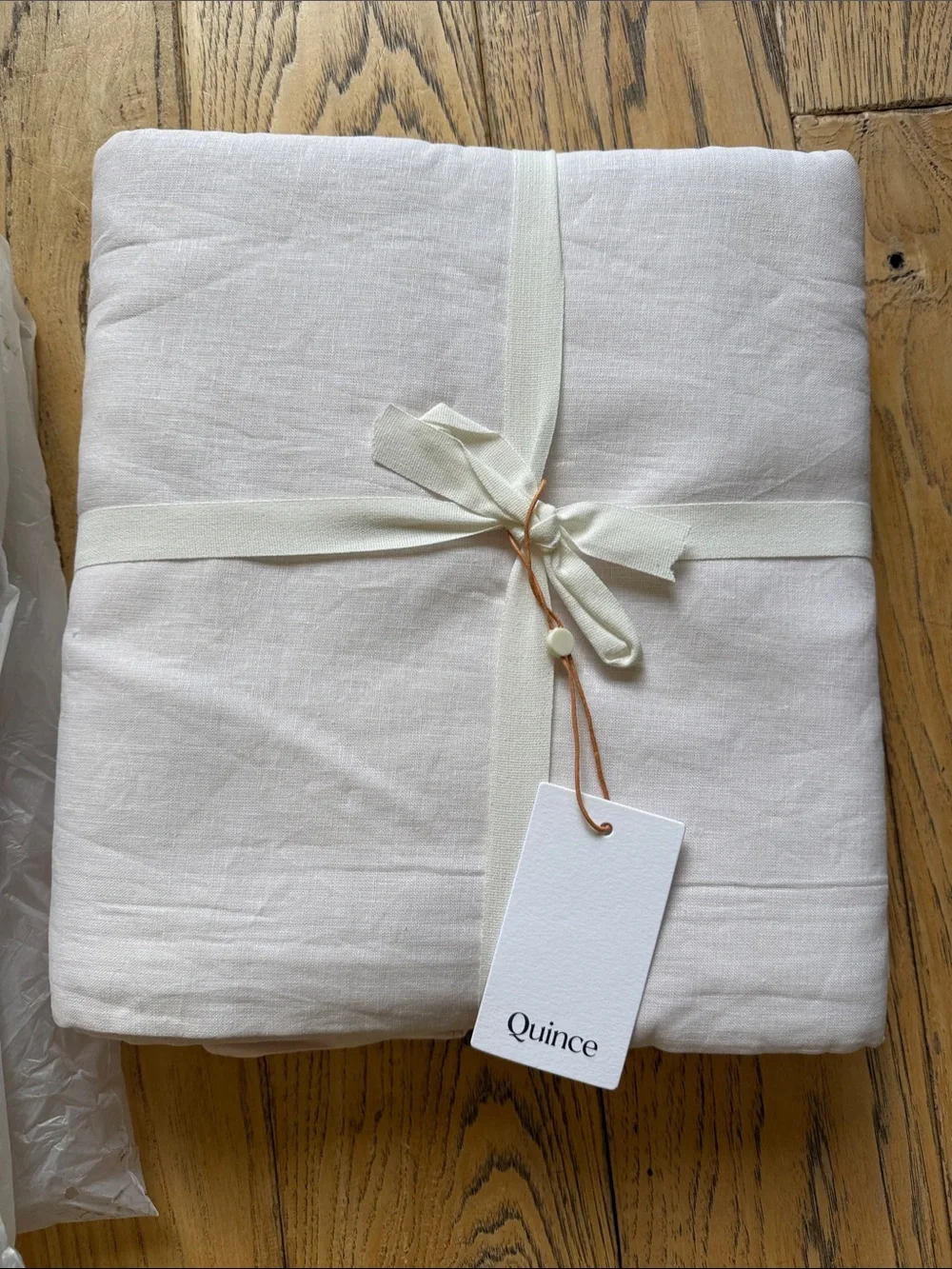 Quince Organic Linen Blackout Curtain in Vintage Blush -NWT